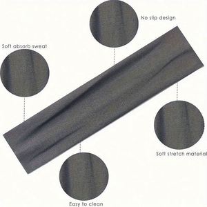 Diadema Deportiva Elástica de Color Sólido con Logotipo Personalizado de 6*22 cm, Bandas para el Cabello para Yoga y Gimnasio, Antideslizantes, Deportivas - Product Image 5