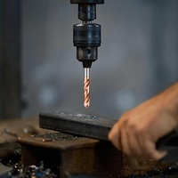 Jeu de 4 forets avec revêtement en titane-silicium-nitride (TiSiN) adapté à l'utilisation avec les perceuses à carbure de tungstène