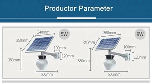 Offre Spéciale 8W <span class=keywords><strong>lampe</strong></span> de cour solaire Super lumineux LED lumière de jardin télécommande <span class=keywords><strong>photovoltaïque</strong></span> alimenté par batterie période réglable <span class=keywords><strong>extérieur</strong></span> - Product Image 4