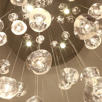 Lustre moderne en cristal LED, éclairage d'escalier, lampe suspendue, café, restaurant, loft, lampes suspendues LED, éclairage intérieur