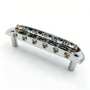 Puente de Guitarra de Aleación de Zinc Cromado con Selletas Ajustables para Guitarra FD <span class=keywords><strong>Jaguar</strong></span> Jazz Master - Product Image 2