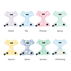 Desainer baru dipersonalisasi pola khusus tali leher anak anjing peliharaan latihan timbal Set Harness neoprena PVC anjing dengan pemegang tas kotoran - Product Image 5