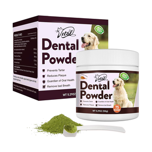 Poulet Bacon Saveur Chien Haleine Désodorisant Probiotiques Herbes Poudre pour Plaque Élimination Du Tartre Dents Nettoyage Oral Care Supplément - Product Image 1