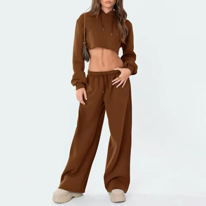 Pantaloni da donna a gamba larga con coulisse e fantasia personalizzata, in tessuto morbido, modello jogger a gamba dritta, per sport all'aperto - Product Image 3