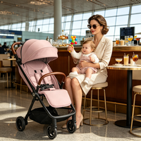 Poussette de voyage 3 en 1 pour bébé, nourrisson et tout-petit, pliable automatiquement, légère, taille cabine, OEM