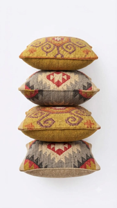 Funda de Cojín Vintage Azteca Kilim Hecha a Mano de Lana, Yute y Algodón, Estilo Tribal Bohemio del Suroeste, Adorno Rústico para Sofá y Hogar - Product Image 5