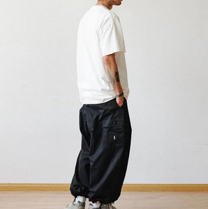 <span class=keywords><strong>Pantaloni</strong></span> Cargo da Uomo Multitasche, Vita Elastica <span class=keywords><strong>con</strong></span> Coulisse, Gamba Larga, Oversize, Personalizzabili, Stile Retrò Streetwear - Product Image 3