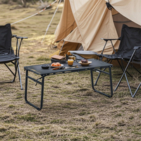 STARRYHEART, venta al por mayor, mesa plegable automática portátil, mesa plegable asistida hidráulicamente para acampar, configuración de un solo toque sin esfuerzo
