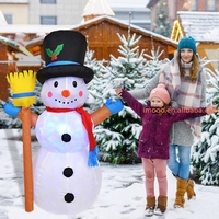 Bonhomme de neige gonflable à LED 1.2M, luminaire décoratif d'extérieur, pour noël, jardin, nuit, ornement de cour, prix d'usine, offre spéciale