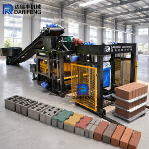 Machine automatique de fabrication de blocs de béton creux QT4-25 I, contrôlée par PLC, à moteur hydraulique, haute production - Product Image 5