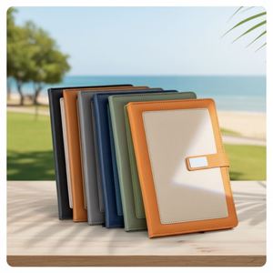 Nuevo Cuaderno de Lujo Promocional para Regalo, Diario Personalizado de Negocios, Libreta de Cuero PU Azul, Set de Regalo Corporativo con Bolígrafo - Product Image 3