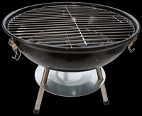 Bouilloire portable en acier et métal de 14 pouces Barbecue à charbon de bois Style premium léger pour le camping et les voyages