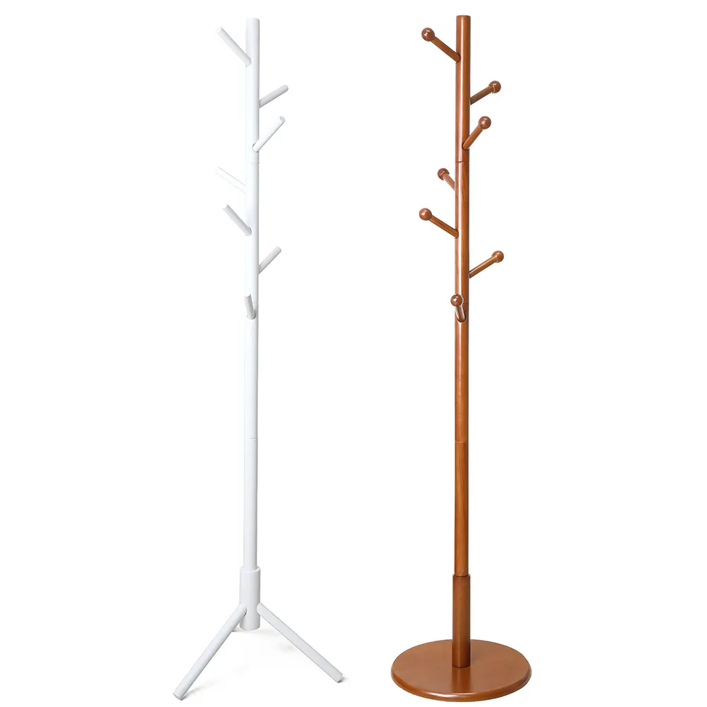 Lindon Wooden Coat Hanger Stand Clothes Tree Rack for Clothes Hat Bag
