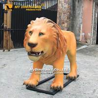 Statue de lion réaliste grandeur nature My Dino AA057 sur le thème des parcs d'animaux, animatronique, à vendre