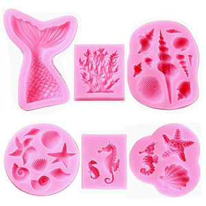 Ocean Sea Shell Cake Mold Set Reusable Fondant Chocolate Mold For Cake Decoration - Product Image 1