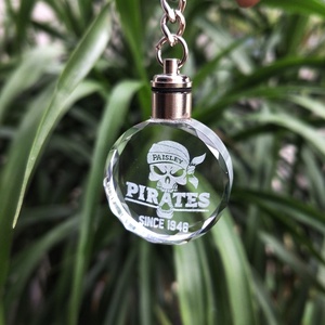 Llavero de cristal con <span class=keywords><strong>foto</strong></span> grabada con láser 3D personalizado, regalo de negocios con el logotipo del equipo del club, llaveros y mosquetones promocionales - Product Image 3