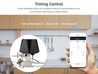 Actionneur de vanne intelligent motorisé (vanne vendue séparément) Contrôleur d'arrêt d'eau WiFi/électrique Application Tuya Smart Life
