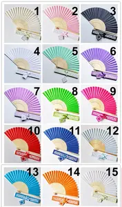 Custom Fabric Hand Fan With Gift Box Personalized Chinese Folding Silk Fan Wedding Favor For Guests Party Decoration Print Logo