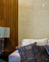 Veneer Batu Fleksibel Foshan dengan Tekstur Anyaman Rami, Panel Batu Sabak Ultra Tipis yang Dapat Dibengkokkan, Dinding Eksterior Lengkung untuk Hotel dan Villa