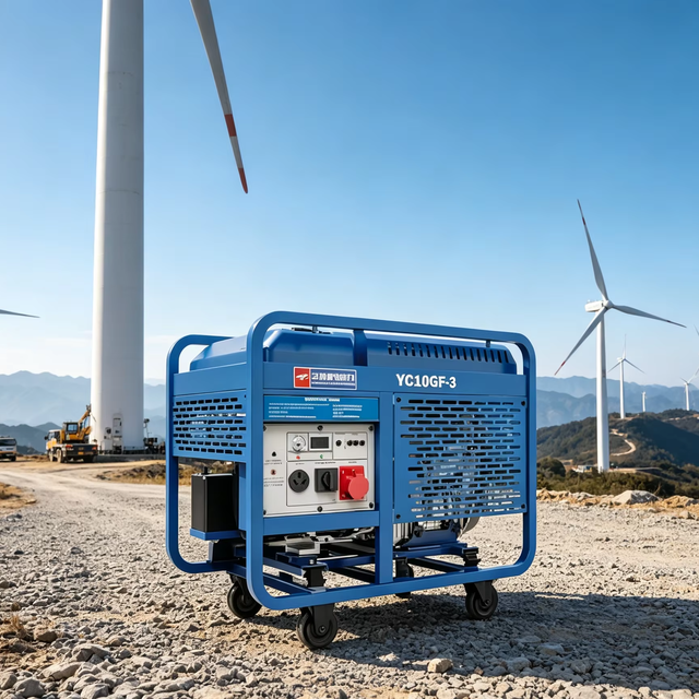 Yuchai YC10GF-3 10kW Diesel Generator 12.5kVA Single/Three Phase 230/400V Portable Power Station Air-cooled Open Frame Genset