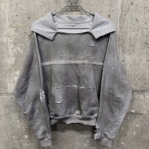 Sudadera con Capucha para Hombre, Estilo Grunge, Vintage, Lavado Ácido, Desgastada, Manga Raglán, Corte Holgado, Fabricante Mayorista, Personalizada, Ropa Urbana - Product Image 1