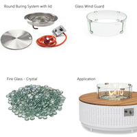 Accessoires de mobilier pour foyer extérieur Sigarten, certifiés CE et UKCA, en acier inoxydable 304, système de combustion pour table basse extérieure.