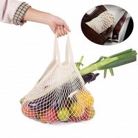 Sac fourre-tout en filet écologique de haute qualité en coton biologique pour fruits et légumes – Sac de courses réutilisable très prisé et fiable