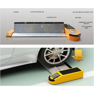 <b>Smart</b> City Parking Solution Parking Barrier Blocker Solar Parking Flap <b>Lock</b> with Auto Pay Station - Product Image 4