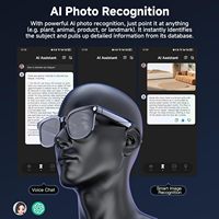 Lunettes intelligentes avec caméra 8MP, traduction en temps réel, appels, lunettes pour réunions d'affaires multilingues, voyages