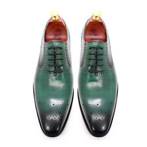 حذاء رسمي من الجلد للمناسبات, حذاء رسمي من الجلد مناسب للحفلات وحفلات الزفاف ، أسود فاخر من البروغ ، حذاء أكسفورد - Product Image 4