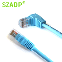 Câble Ethernet de haute qualité Cat5 Cat5e Cat6 Cat6a, câble RJ45 en forme de L à 90 degrés, angle gauche ou droit, cordon de raccordement réseau UTP