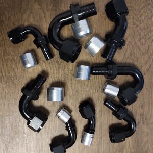 사용자 정의 모든 길이 an4 an6 an8 스테인레스 스틸 고무 꼰 유연한 금속 호스 여성 회전 압착 호스 끝 - Product Image 4