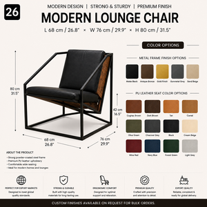 Sillón Moderno, Cómodo y Tapizado para Sala de Estar, Dormitorio, Oficina, Recepción y Muebles Contemporáneos para el Hogar - Product Image 2