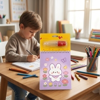 Ensemble de livres de peinture à l'eau magiques pour enfants, livre de coloriage à l'eau réutilisable et écologique avec des motifs exquis
