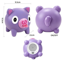 Altavoz Bluetooth Happy Piggy, Lindo y Divertido, Mini Altavoz Inalámbrico de Silicona