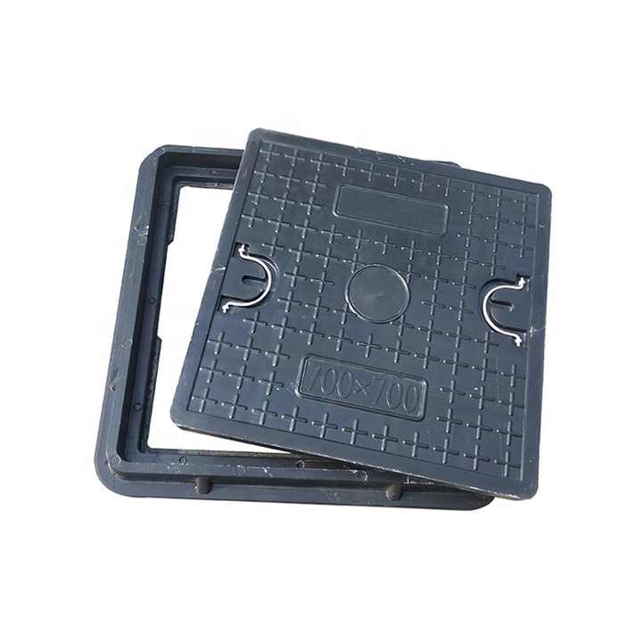 Waterproof En124 Manhole Cover Plastic Composite SMC Square Manhole Cover thumbnail-1