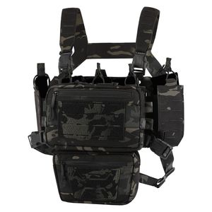 Gilet tactique SFB61 réglable en nylon, équipement d'entraînement extérieur, gilet tactique MOLLE avec pochettes pour chargeurs pour la patrouille - Product Image 4