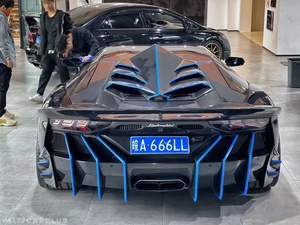 Pour Lamborghini Aventador LP700 Kit de carrosserie en Fiber de carbone LP700 <span class=keywords><strong>SVR</strong></span> pare-chocs avant et arrière Spoilers capot - Product Image 6