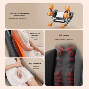 Coussin de massage portable multifonctionnel mécanique pour le corps entier (cou, taille, hanches, jambes, dos) avec pétrissage, thérapie thermique et vibrations - Product Image 4