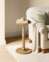 Table basse de salon en bois massif brun naturel, style moderne du milieu du siècle, durable, écologique, petite taille