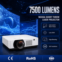 Projecteur laser haute luminosité 7500 lumens WUXGA, rapport de projection 0,68-0,82 pour exposition muséale et affichage immersif