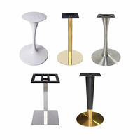 Pied de table rond en acier inoxydable commercial, support de table robuste pour restaurant, café et bistrot