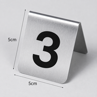 Numéros de table personnalisés en acier inoxydable SS304, tentes de table métalliques avec logo pour restaurant, café, mariage