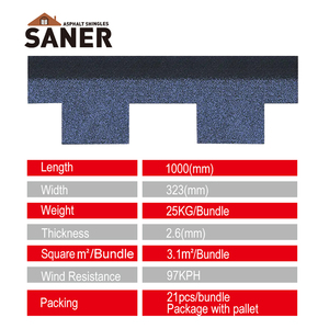 Bardeaux de toiture en asphalte multicouches de style industriel moderne, enduits de <span class=keywords><strong>goudron</strong></span>, pour villas et usage extérieur – Durables et imperméables - Product Image 3