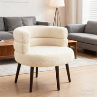 Chaise de luxe en gros, style nordique moderne avec pieds en métal pour la maison, l'hôtel, la chambre à coucher, le salon, canapé sherpa pas cher, chaises d'attente