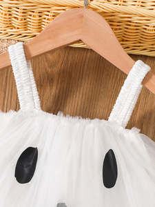 Robe Tutu Fantôme d'<span class=keywords><strong>Halloween</strong></span> pour Fillettes en Gros, 6M-4Y, sans Manches, Bretelles Fines, Tulle Superposé, <span class=keywords><strong>Costume</strong></span> de Fête - Product Image 5