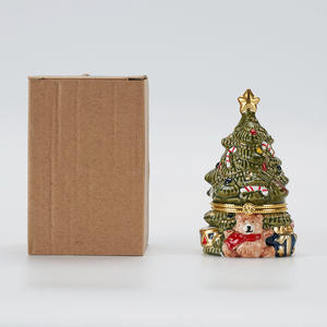 Lujosos recipientes de cerámica para velas de árbol de Navidad - Product Image 3