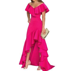 Damenkleid Bekleidungsfabrik Maßgeschneidertes Asymmetrisches Elegantes Formelles Abendkleid Romantisches Partykleid Damen-Ballkleid - Product Image 4