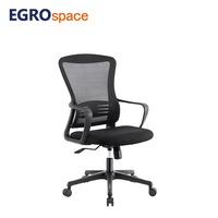 Chaise de bureau pivotante de luxe EGROspace, confortable, ergonomique, réglable, en maille, avec roulettes