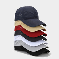 Gorra de Béisbol Personalizada con Logotipo Bordado en 3D, 6 Paneles, Corte Láser, Perforada, Transpirable e Impermeable, de Poliéster/Algodón Denim